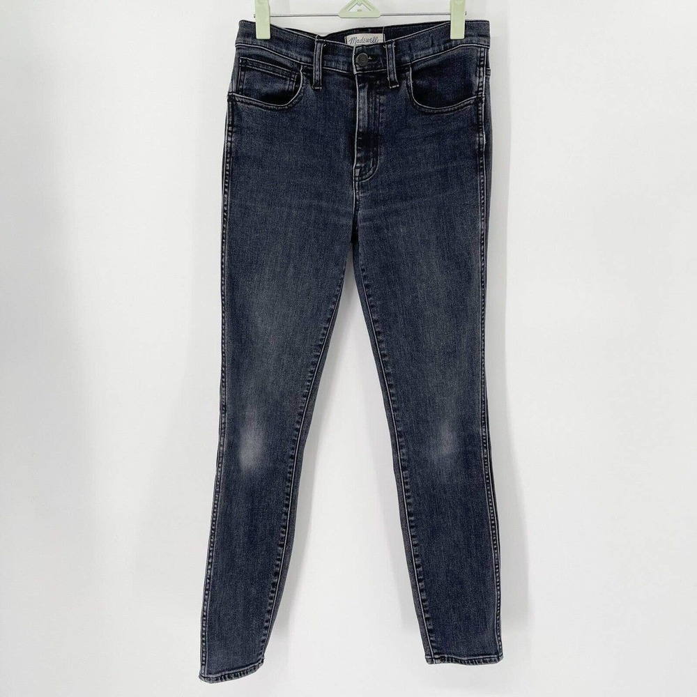 Madewell 10" High Riser Skinny Skinny Jeans Sz 27 Black Gray Stretch Pockets